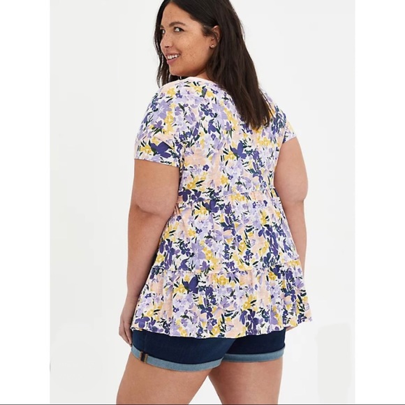 NWT TORRID Floral Tiered Supersoft Babydoll - Picture 3 of 8